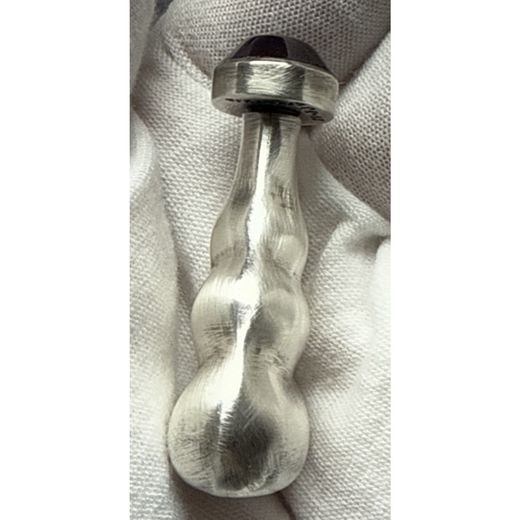 Taxco Sterling Silver TH-112 Mini Perfume Bottle Modern Blue Cabochon As Is - Picture 5 of 15